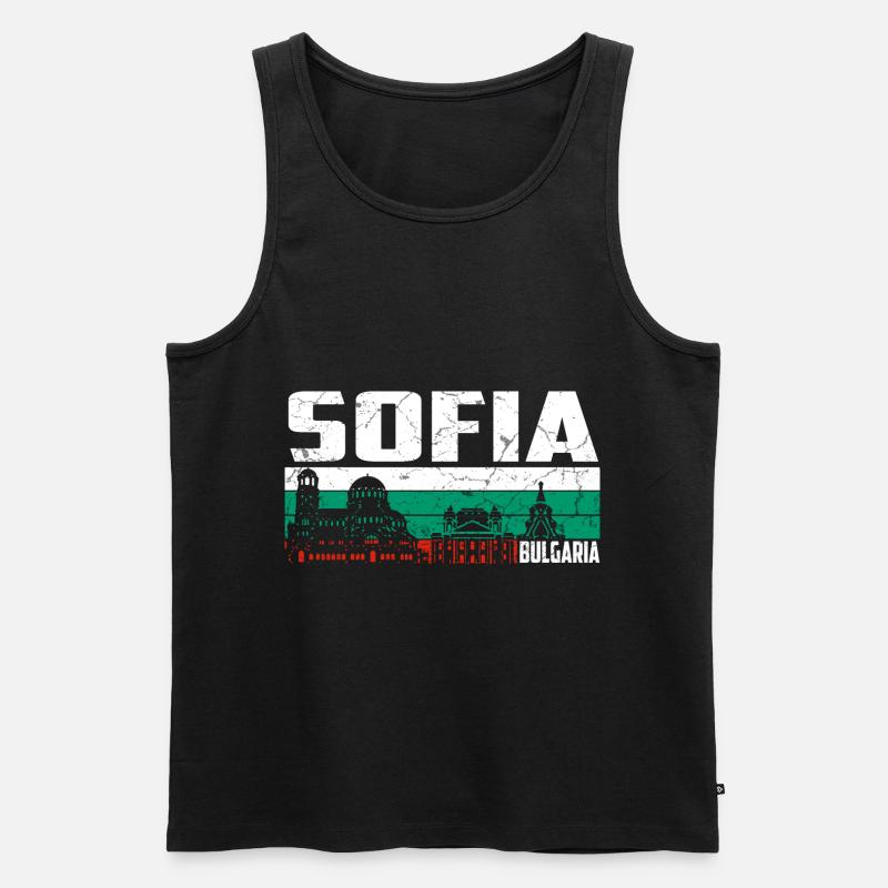 Sofia Bulgarien - Männer Premium Bio Tank Top - Schwarz