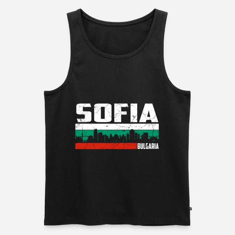 Sofia Bulgarien - Männer Premium Bio Tank Top - Schwarz