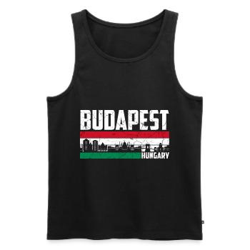 Budapest Ungarn Stadt - Männer Premium Bio Tank Top - Schwarz - Vorne - AI Model Male 178 light (178cm)