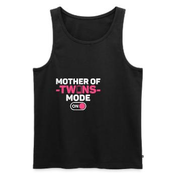 Mutter von Zwillingen Mode On Design für eine - Männer Premium Bio Tank Top - Schwarz - Vorne - Michal (187cm)