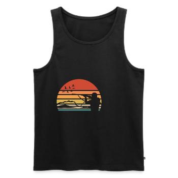 Duck Hunting Design for a Waterfowl Hunter - Männer Premium Bio Tank Top - Schwarz - Vorne - Michal (187cm)