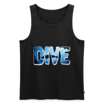 Taucher Tauchen - Männer Premium Bio Tank Top - Schwarz - Vorne - Michal (187cm)