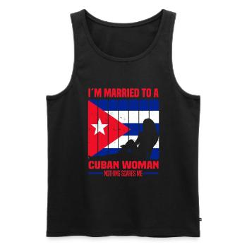 Kuba - Männer Premium Bio Tank Top - Schwarz - Vorne - Michal (187cm)