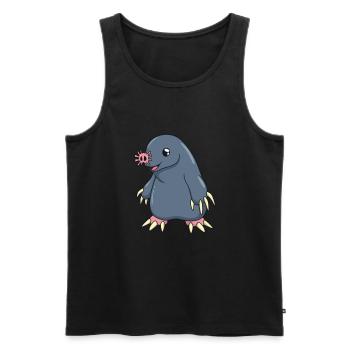 Taupe étoile kawaii - Débardeur bio Premium Homme - noir - Devant - Michal (187cm)