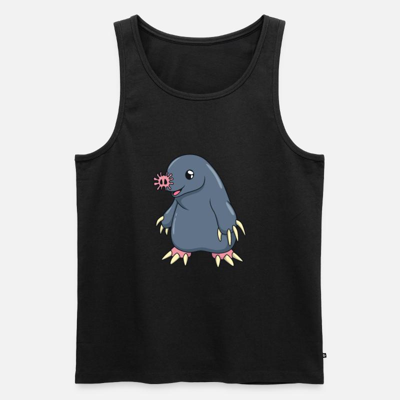 Kawaii Sternmull - Männer Premium Bio Tank Top - Schwarz