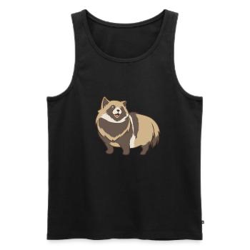Chien raton laveur Kawaii - Débardeur bio Premium Homme - noir - Devant - Michal (187cm)