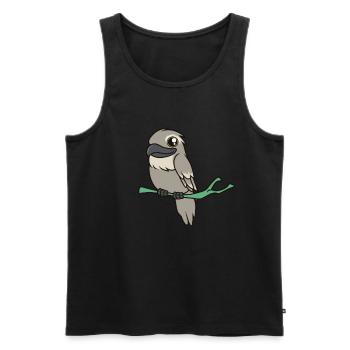 Kawaii Eulenschwalm - Men's Premium Organic Tank Top - black - Front - AI Model Male 178 light (178cm)