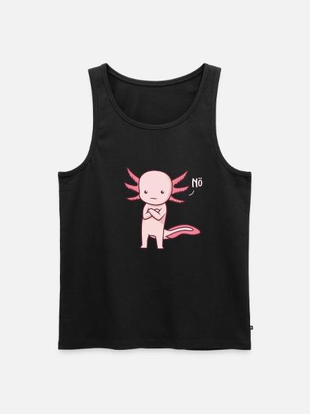 Axolotl Neinsager - Männer Premium Bio Tank Top - Schwarz
