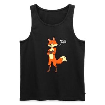Fox Naysayer - Nope - Débardeur bio Premium Homme - noir - Devant - Michal (187cm)