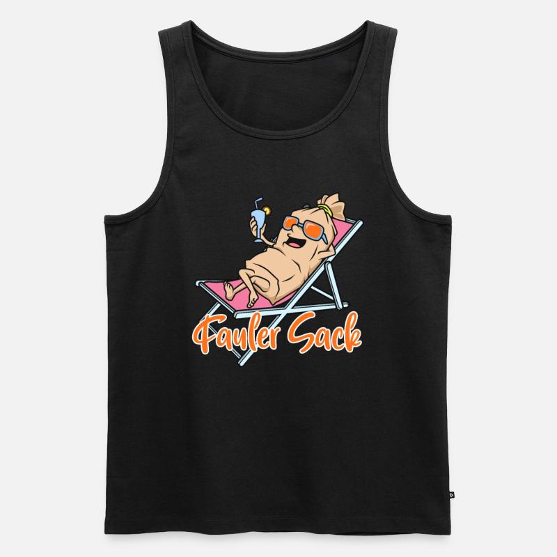 Fauler Sack - Männer Premium Bio Tank Top - Schwarz