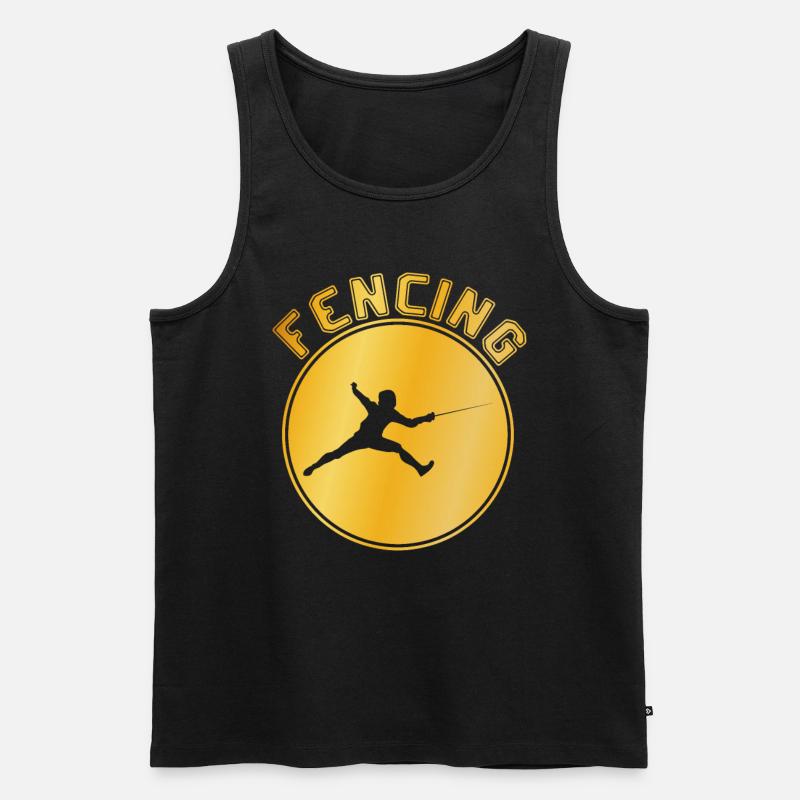 Fechten - Männer Premium Bio Tank Top - Schwarz