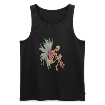 Fairycore - skeleton with wings - Men's Premium Organic Tank Top - black - Front - AI Model Male 178 light (178cm)