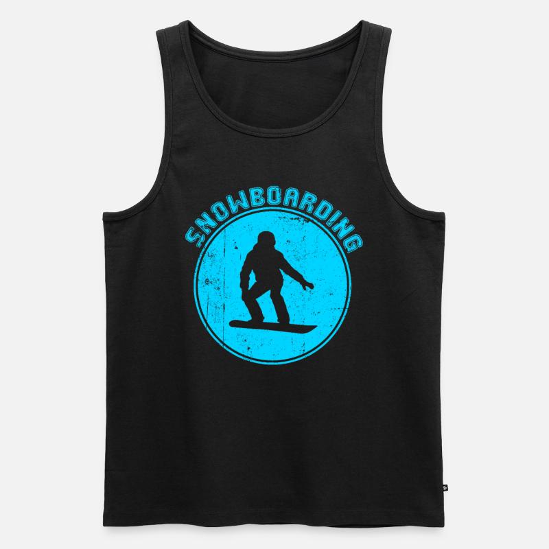 Snowboarden - Männer Premium Bio Tank Top - Schwarz