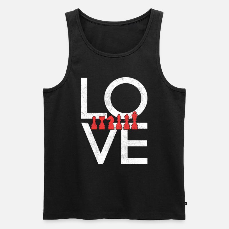 Schach - Männer Premium Bio Tank Top - Schwarz