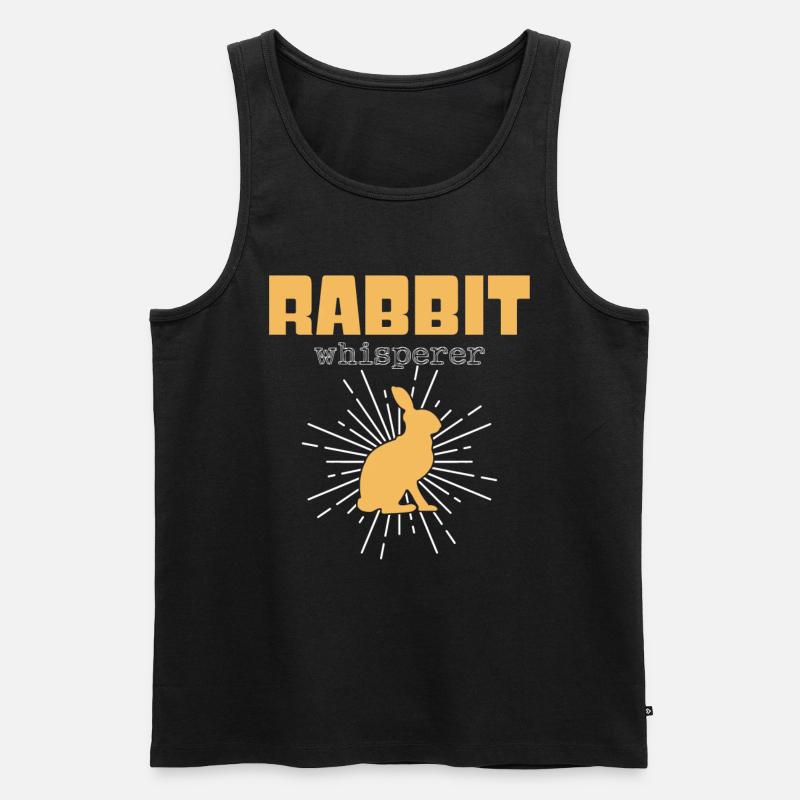 Hasen Flüsterer - Männer Premium Bio Tank Top - Schwarz