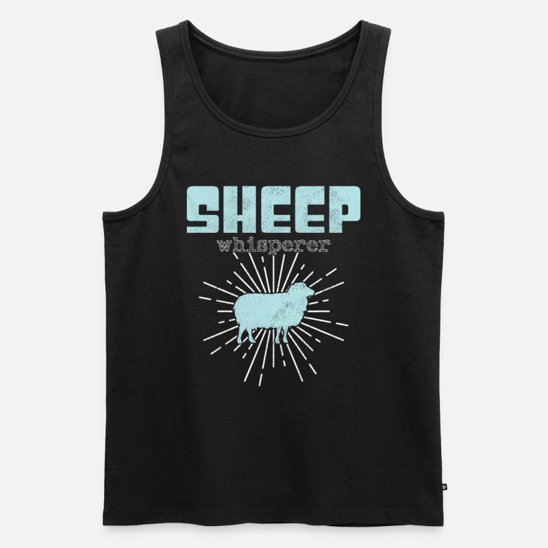 Schaf Flüsterer - Männer Premium Bio Tank Top - Schwarz