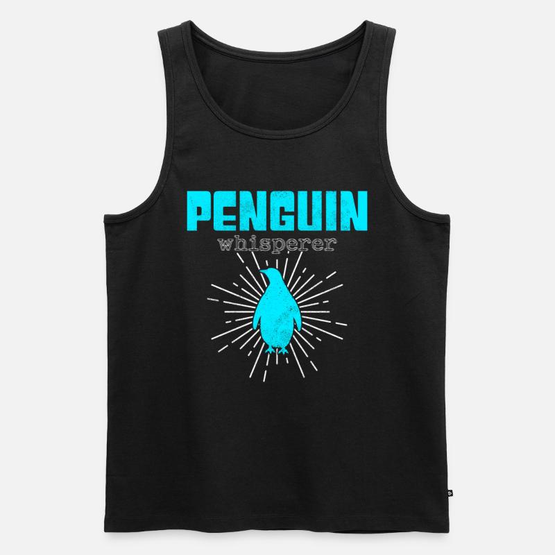 Pinguin Flüsterer - Männer Premium Bio Tank Top - Schwarz