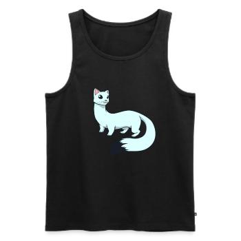 Kawaii Ermine - Men's Premium Organic Tank Top - black - Front - AI Model Male 178 light (178cm)