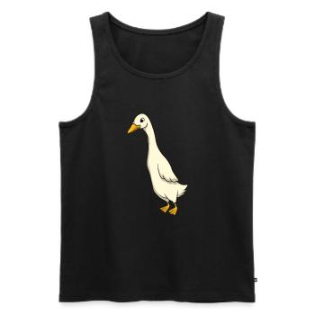 Kawaii Laufente - Men's Premium Organic Tank Top - black - Front - Michal (187cm)