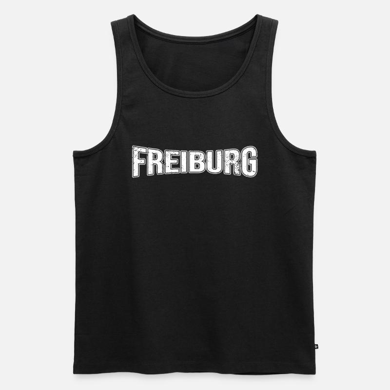 Freiburg - Männer Premium Bio Tank Top - Schwarz