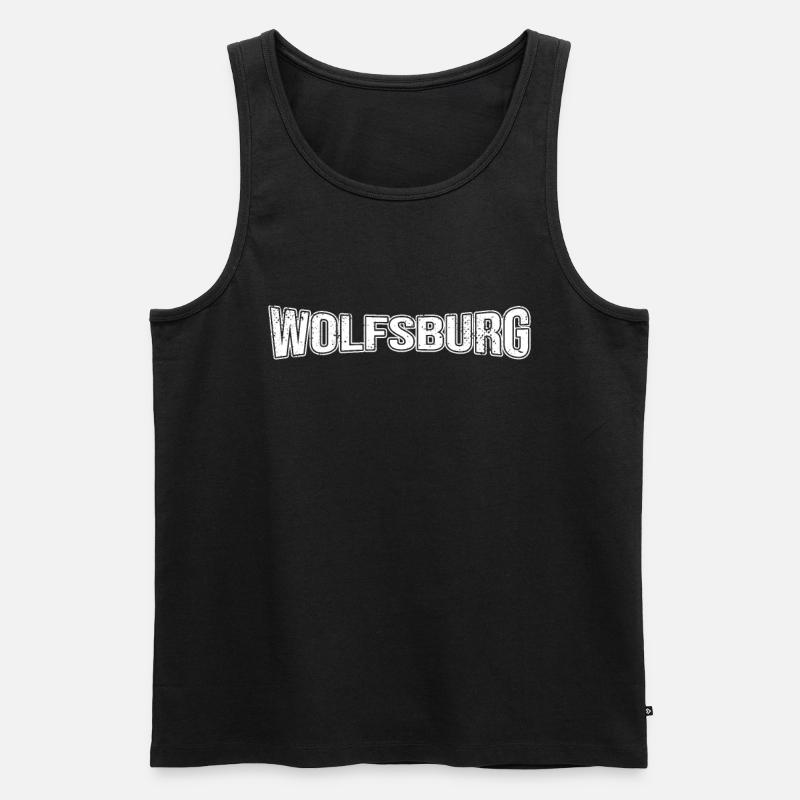 Wolfsburg - Männer Premium Bio Tank Top - Schwarz