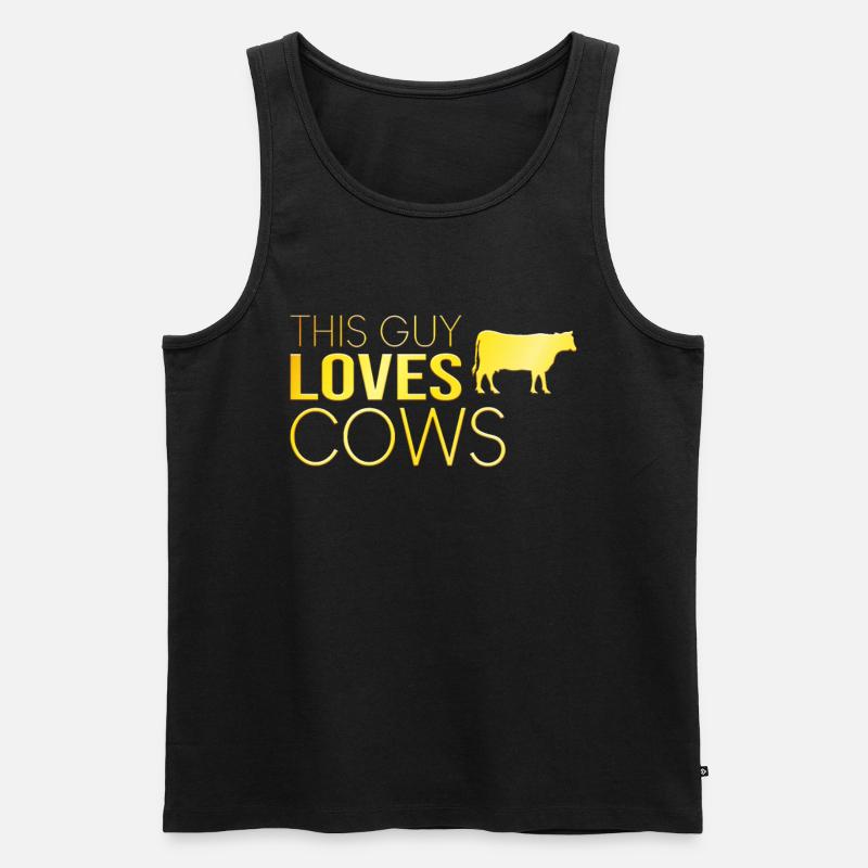 Typ Kuh Spruch - Männer Premium Bio Tank Top - Schwarz
