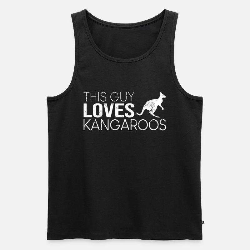 Typ Känguru Spruch - Männer Premium Bio Tank Top - Schwarz