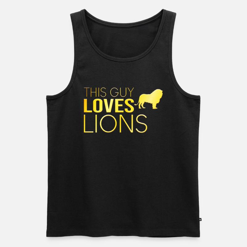 Typ Löwe Spruch - Männer Premium Bio Tank Top - Schwarz