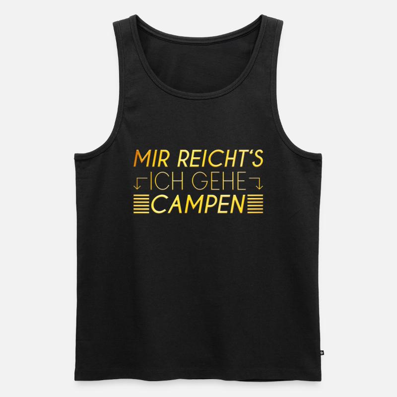 Camping Spruch - Männer Premium Bio Tank Top - Schwarz