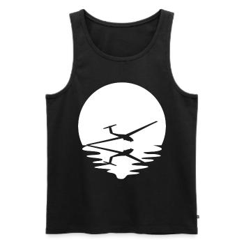 Circle and Reflection - Glider - - Men's Premium Organic Tank Top - black - Front - Michal (187cm)