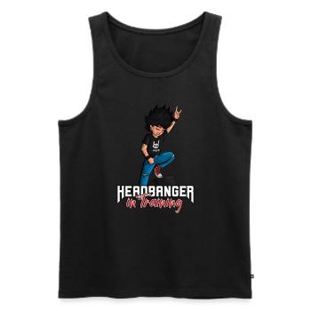Small rockers - headbangers in training - Men's Premium Organic Tank Top - black - Front - AI Model Male 178 light (178cm)