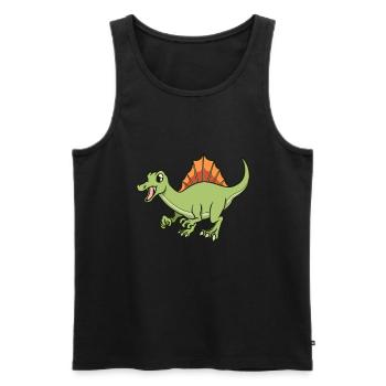 Kawaii Spinosaurus - Männer Premium Bio Tank Top - Schwarz - Vorne - AI Model Male 178 light (178cm)