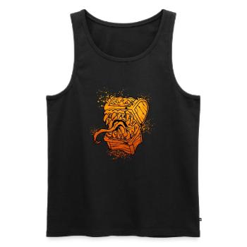 Farbenfrohe Mimic - Männer Premium Bio Tank Top - Schwarz - Vorne - Michal (187cm)