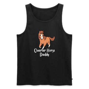 Amoureux des chevaux - Quarter Horse Daddy - Débardeur bio Premium Homme - noir - Devant - AI Model Male 178 light (178cm)