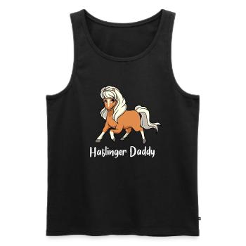 Horse lovers - Haflinger Daddy - Men's Premium Organic Tank Top - black - Front - AI Model Male 178 light (178cm)