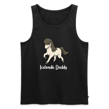 Amoureux des chevaux - Icelandic Daddy - Débardeur bio Premium Homme - noir - Devant - Michal (187cm)