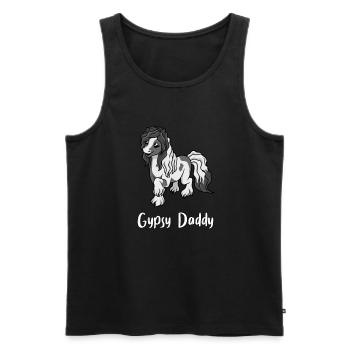 Amoureux des chevaux - Gypsy Daddy - Débardeur bio Premium Homme - noir - Devant - AI Model Male 178 light (178cm)