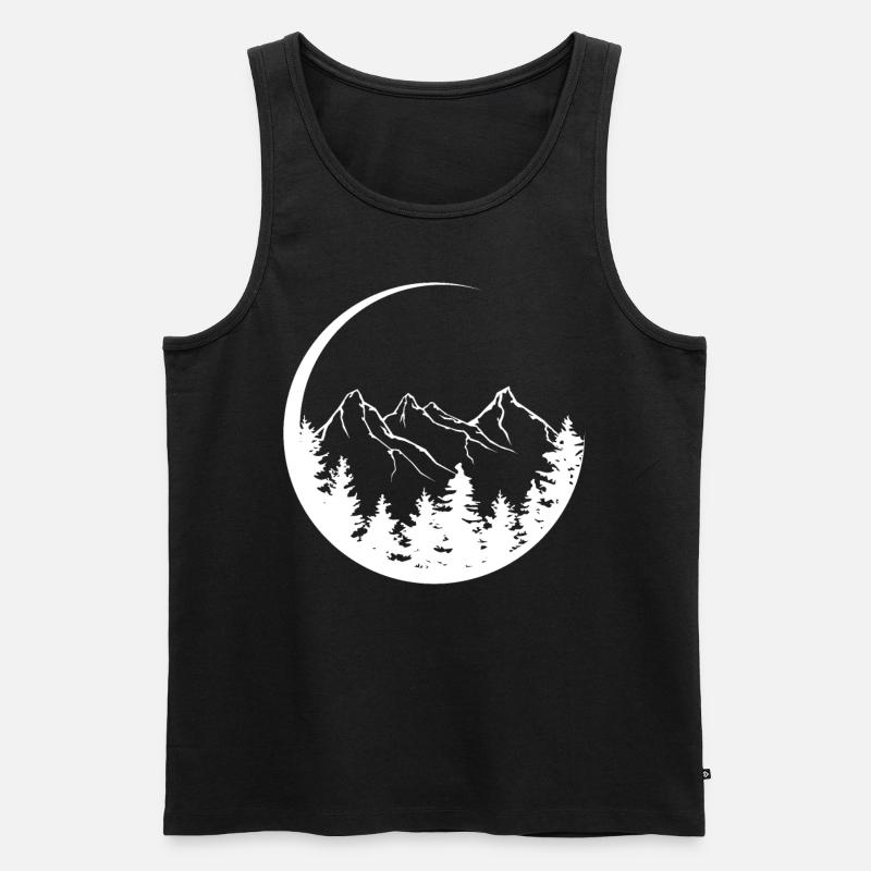 Kreisel - Berg - (4) - Männer Premium Bio Tank Top - Schwarz