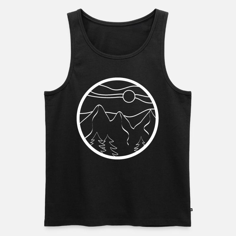 Kreis - Berg - (5) - Männer Premium Bio Tank Top - Schwarz