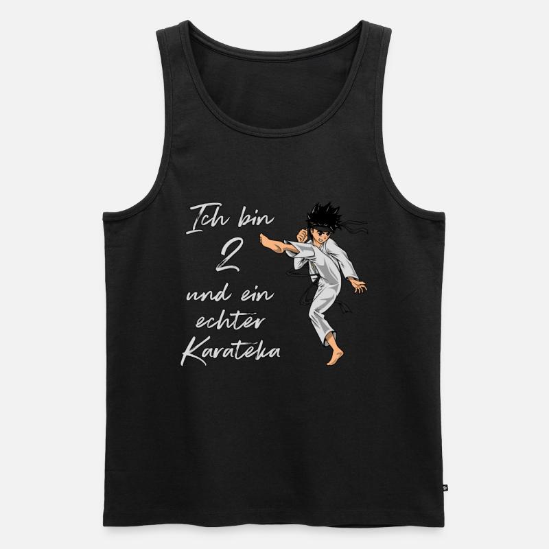 Ich bin 2 - Jungen Karate - Männer Premium Bio Tank Top - Schwarz