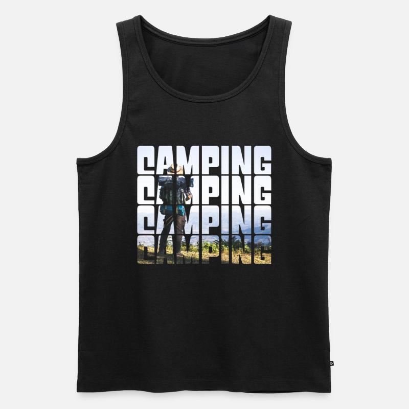 camping - Männer Premium Bio Tank Top - Schwarz