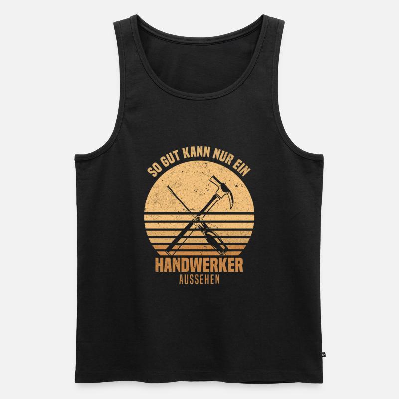 Handwerker - Männer Premium Bio Tank Top - Schwarz