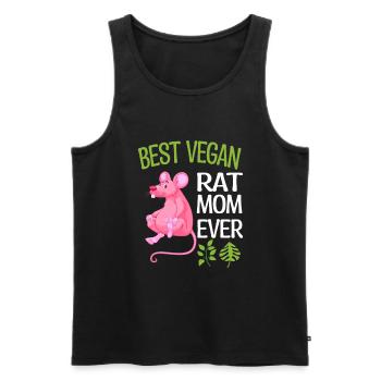 Ratten Geschenke für Veganer | Vegan Ratten Tiere - Männer Premium Bio Tank Top - Schwarz - Vorne - AI Model Male 178 light (178cm)