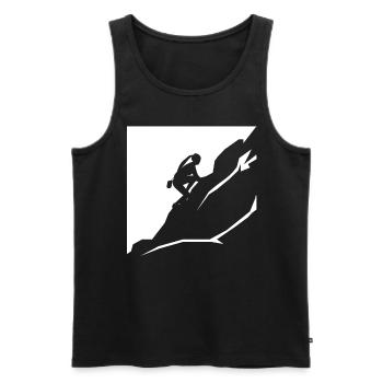 Gebirge - Wandern - (11) - Männer Premium Bio Tank Top - Schwarz - Vorne - Michal (187cm)