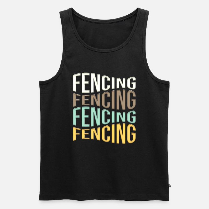 Fechten - Männer Premium Bio Tank Top - Schwarz