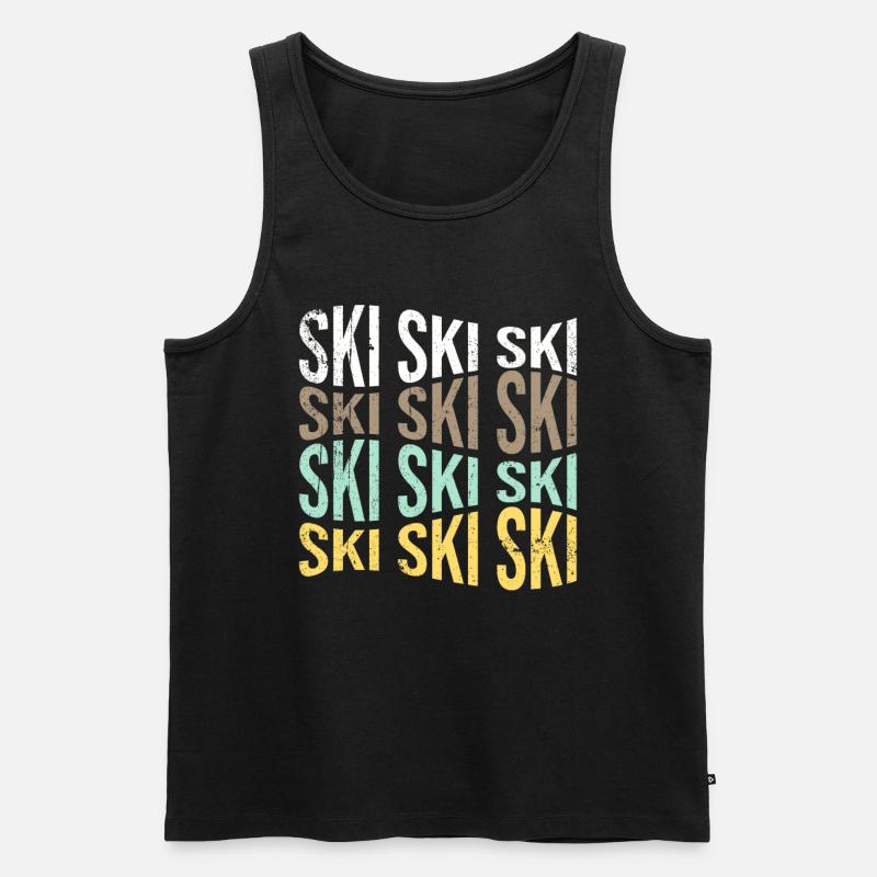 ski - Männer Premium Bio Tank Top - Schwarz
