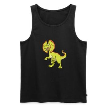 Kawaii Dilophosaurus - Débardeur bio Premium Homme - noir - Devant - AI Model Male 178 light (178cm)