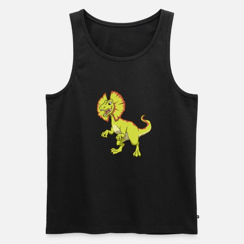 Kawaii Dilophosaurus - Männer Premium Bio Tank Top - Schwarz