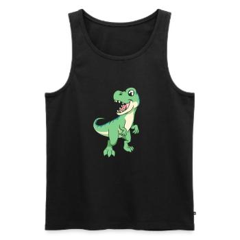 Kawaii TREX - Débardeur bio Premium Homme - noir - Devant - AI Model Male 178 light (178cm)