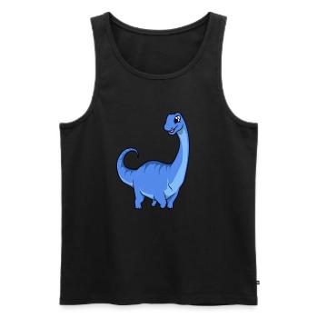 Kawaii Apatosaurus - Men's Premium Organic Tank Top - black - Front - AI Model Male 178 light (178cm)
